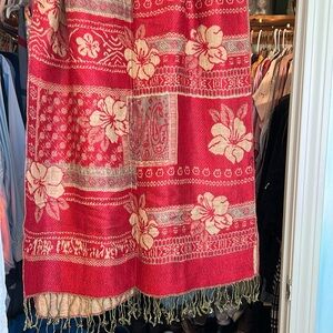 Red and Gold scarf/wrap